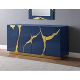 Everly Quinn Wantaugh 66" Wide Sideboard Wood in Gray, Size 32.0 H x 66.0 W x 18.0 D in | Wayfair 64BD8540096A40B6A24C2311DBAC6E9B