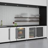 U-Line 105 Can 24" Undercounter Beverage Refrigerator Stainless Steel/Glass in Gray, Size 34.12 H x 24.0 W x 23.25 D in | Wayfair UHBV124-IG01A