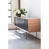 AllModern Birdie Buffet Table Wood in Black/Brown, Size 33.0 H x 87.0 W x 20.0 D in | Wayfair 7D5CA0DEB8B445E190FE6253A1259D0D