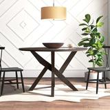 Mercury Row® Eyler 48" Birch Solid Wood Pedestal Dining Table Wood in Brown, Size 30.0 H x 48.0 W x 48.0 D in | Wayfair