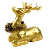 The Holiday Aisle® Laying Deer Figurine Resin in Yellow, Size 8.0 H x 8.0 W x 3.5 D in | Wayfair 084BE37A402F48D6BDB64E6DA9428FF3