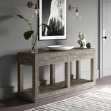 Greyleigh™ Warner 60" Solid Wood Console Table Wood in Brown, Size 29.0 H x 60.0 W x 17.0 D in | Wayfair 52089AB41843452EA4DCFF648484F6EE