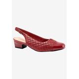 Women's Dea Slingbacks by Trotters in Dark Red Quilted (Size 7 M)