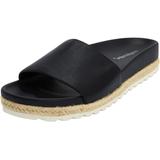Extra Wide Width Women's The Evie Footbed Sandal by Comfortview in Black (Size 7 1/2 WW)