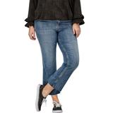 Plus Size Women's Crop Bootcut Jeans by ellos in Light Stonewash (Size 14)
