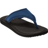 Wide Width Women's The Sylvia Soft Footbed Thong Sandal by Comfortview in Royal Navy (Size 12 W)