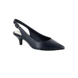 Wide Width Women's Faye Pumps by Easy Street® in Navy (Size 8 W)