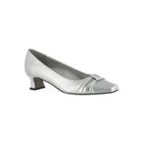 Women's Waive Pump by Easy Street® in Silver Satin (Size 10 M)