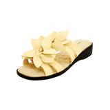 Extra Wide Width Women's The Paula Sandal by Comfortview in Pale Yellow (Size 8 1/2 WW)