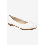 Women's Clara Flat by Cliffs in White Burnished Smooth (Size 7 1/2 M)