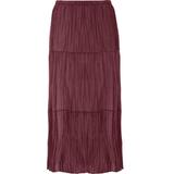 Plus Size Women's Tiered Crinkle Skirt by ellos in Deep Wine (Size 16)