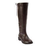 Women's Charleston Wide Calf Boot by Comfortview in Dark Brown (Size 7 1/2 M)