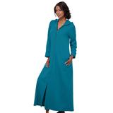 Plus Size Women's Hooded Fleece Robe by Dreams & Co. in Deep Teal (Size 4X)