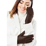 Plus Size Women's Leather Gloves by Jessica London in Chocolate (Size 8 1/2)