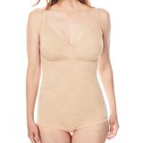 Plus Size Women's Smooth Lace Body Briefer by Secret Solutions in Nude (Size 38/40)