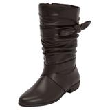 Women's The Heather Wide Calf Boot by Comfortview in Brown (Size 7 M)