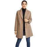 Plus Size Women's Classic Wool-Blend Coat by ellos in Dark Taupe (Size 26)
