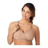 Plus Size Women's Nursing Seamless Wirefree Bra with Shaping Foam Cups by Playtex in Cafe Au Lait (Size 3X)