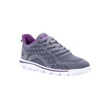 Extra Wide Width Women's Travelactiv Axial Walking Shoe Sneaker by Propet in Grey Purple (Size 6 WW)
