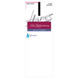 Plus Size Women's Silk Reflections Knee Highs Sheer Toe 6-Pack by Hanes in Jet