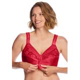 Plus Size Women's Easy Enhancer Front-Close Wireless Bra by Comfort Choice in Classic Red (Size 38 D)