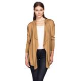 Plus Size Women's Draped Open Front Cardigan by ellos in Classic Camel (Size 3X)