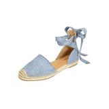 Extra Wide Width Women's The Shayla Flat Espadrille by Comfortview in Chambray (Size 9 WW)