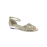 Extra Wide Width Women's Tarrah Sandals by Easy Street® in Gold Glitter (Size 9 WW)