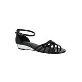 Wide Width Women's Tarrah Sandals by Easy Street® in Black Glitter (Size 11 W)