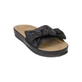 Wide Width Women's The Stassi Footbed Sandal by Comfortview in Black (Size 7 1/2 W)