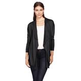 Plus Size Women's Draped Open Front Cardigan by ellos in Black (Size S)