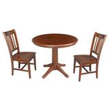 Canora Grey Shullsburg 3 Piece Solid Wood Dining Set Wood in Brown, Size 29.9" H x 30" L x 30" W | Wayfair 0D42D5FE6F1A42C386CAA9A27CD545AE