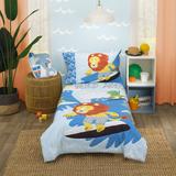 Zoomie Kids Finnerty Little Dude Adventure 4 Piece Toddler Bedding Set Polyester in Blue/Brown/Gray | Wayfair 80471D80ED5C4FC29A445F41C5B81CB7