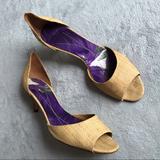 Kate Spade Shoes | Kate Spade Eden D'orsay Raffia Straw Peep Toe Heel | Color: Brown/Tan | Size: 9.5
