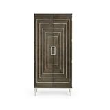 Jonathan Charles Fine Furniture Gatsby Curio Cabinet Wood in Brown/Gray, Size 70.75 H x 36.0 W x 20.25 D in | Wayfair 500274-WGE-STS