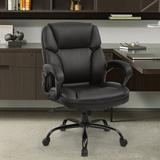 Inbox Zero Office Ergonomic Executive Chair Upholstered in Black, Size 43.3 H x 23.0 W x 20.5 D in | Wayfair F3EB611140C64F80B91D539D109F0FA5