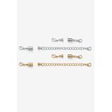 Women's Silver Tone and Gold Tone Chain Extender Set by PalmBeach Jewelry in Gold