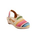 Extra Wide Width Women's The Clea Espadrille by Comfortview in Bright Multi (Size 10 WW)