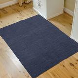 Bungalow Flooring Barbury Weave 35 in. x 47 in. Desk Chair Mat in Blue/Black, Size 0.18 H x 47.0 W x 35.0 D in | Wayfair 2285040034