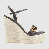 Leather Platform Espadrille - Natural - Gucci Heels