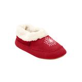 Wide Width Women's The Snowflake Slipper by Comfortview in Classic Red (Size M W)