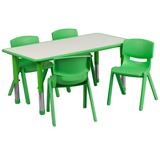 Flash Furniture YU-YCY-060-0034-RECT-TBL-GREEN-GG Classroom Table