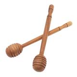 Sweet Treat,'Handmade Teak Wood Honey Dippers from Bali (Pair)'