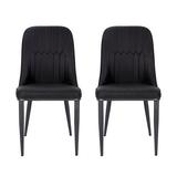 Corrigan Studio® Bronya Upholstered Side Chair in Black, Size 35.44 H x 18.11 W x 22.05 D in | Wayfair F1479BB66FB34FC0AA12E66C7FB7F58E