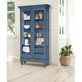 Darby Home Co Kyles Lighted Curio Cabinet Wood in Blue, Size 75.0 H x 39.0 W x 14.0 D in | Wayfair 47FE777993C344A0B18B09C5D44D2E7B
