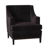 Armchair - Duralee Cardiff 32" Wide Down Cushion Armchair Polyester in Gray/Black, Size 38.0 H x 32.0 W x 35.0 D in | Wayfair
