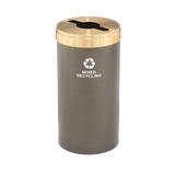 Glaro, Inc. Trash Can Stainless Steel in Yellow, Size 30.0 H x 15.0 W x 15.0 D in | Wayfair M1542BV-BE-M3