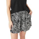 Plus Size Women's Flowy Shorts by ellos in Black White Fern (Size 26/28)