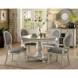 Greyleigh™ Tierney 5 - Piece Dining Set Wood/Upholstered Chairs in White, Size 30.0 H in | Wayfair 8029C6CF42384946B57B0355F2427165