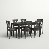 Three Posts™ Lashbrook 6 - Person Dining Set Wood/Upholstered Chairs in Gray | Wayfair 9056DA1CCAF94B4895E9764CE1F02432